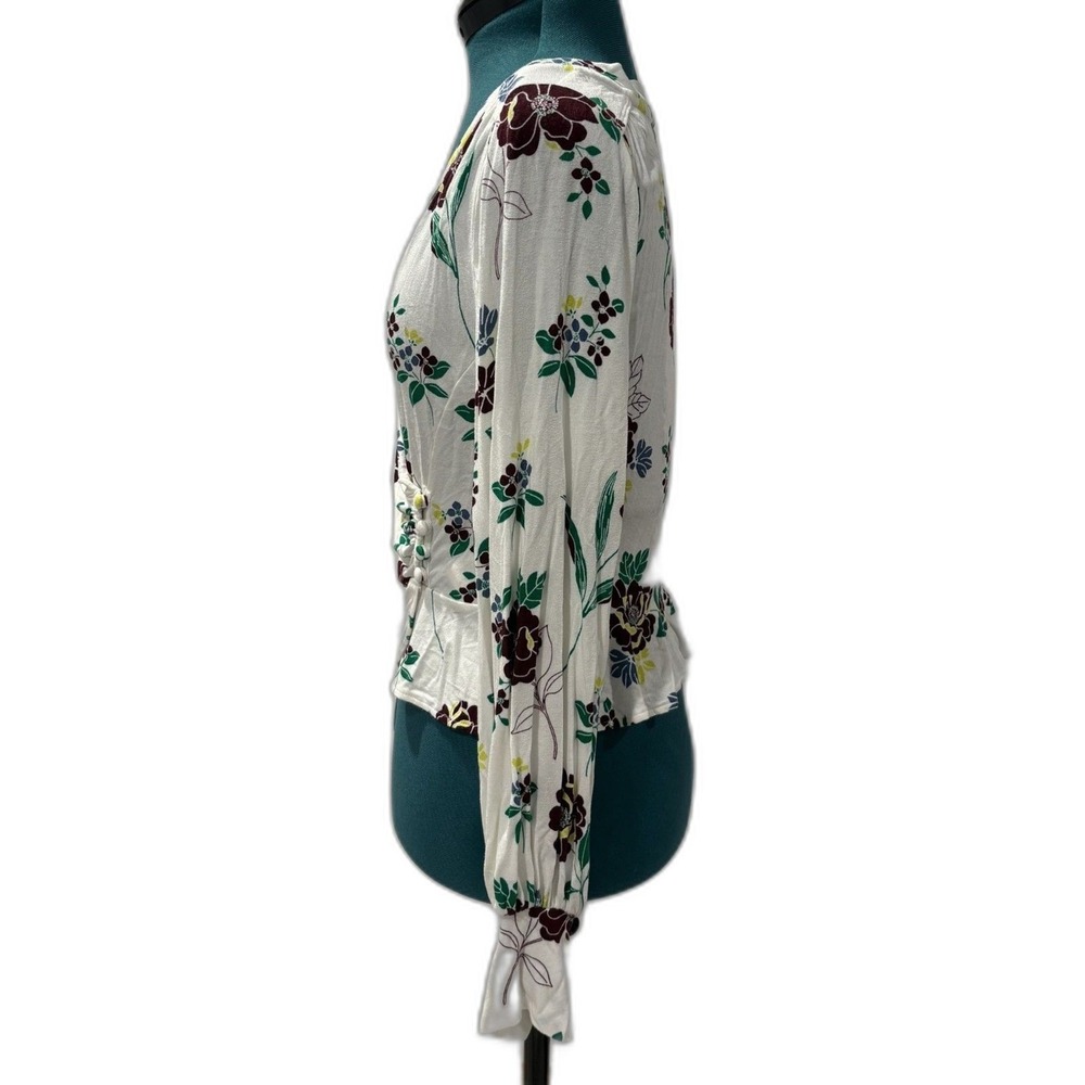 Free People Floral Wrap Top Womens S Romantic Boho Fairycore Prairie - Picture 5 of 7